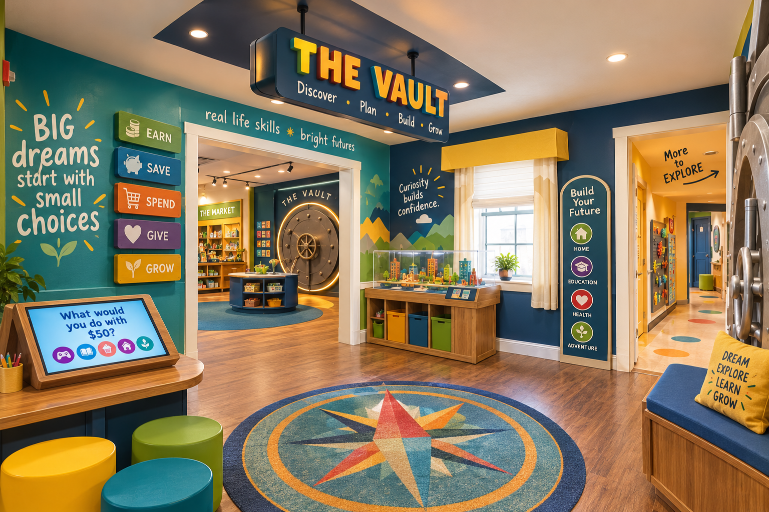 Conceptual rendering of The Vault exhibit inside the Wonder Emporium